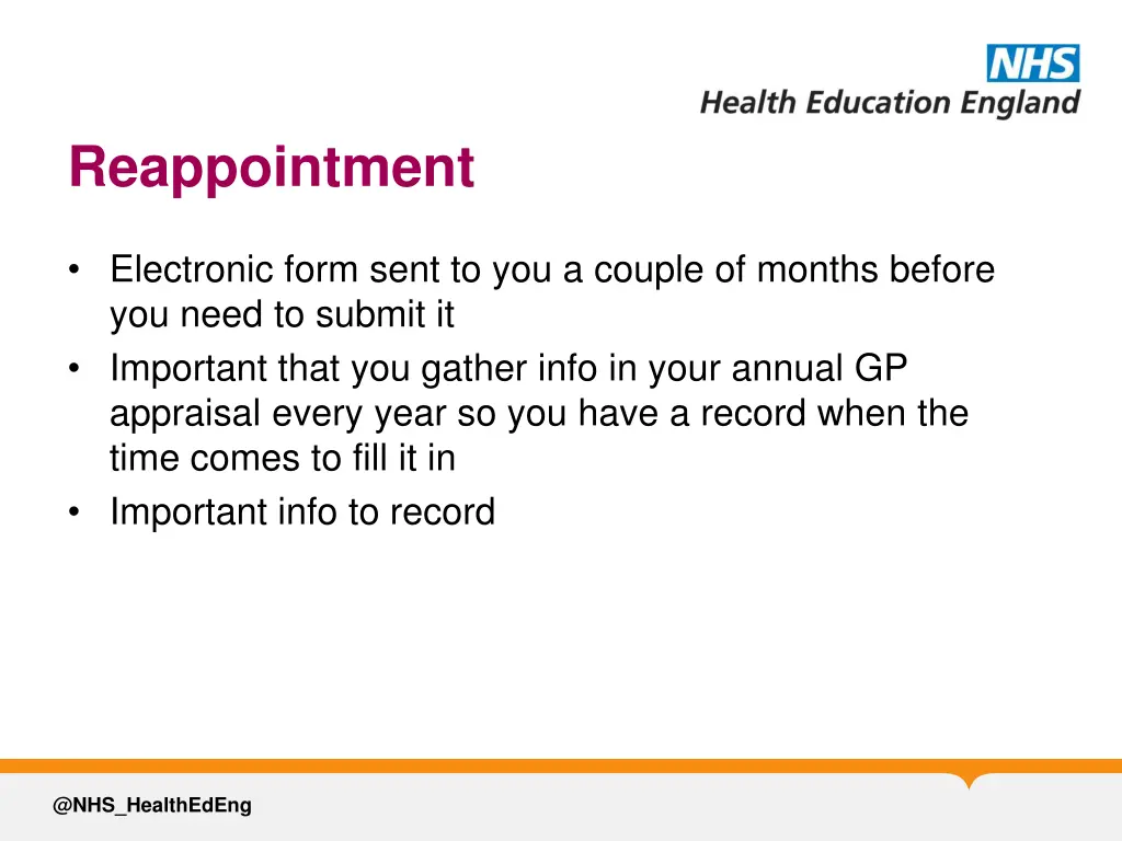 reappointment