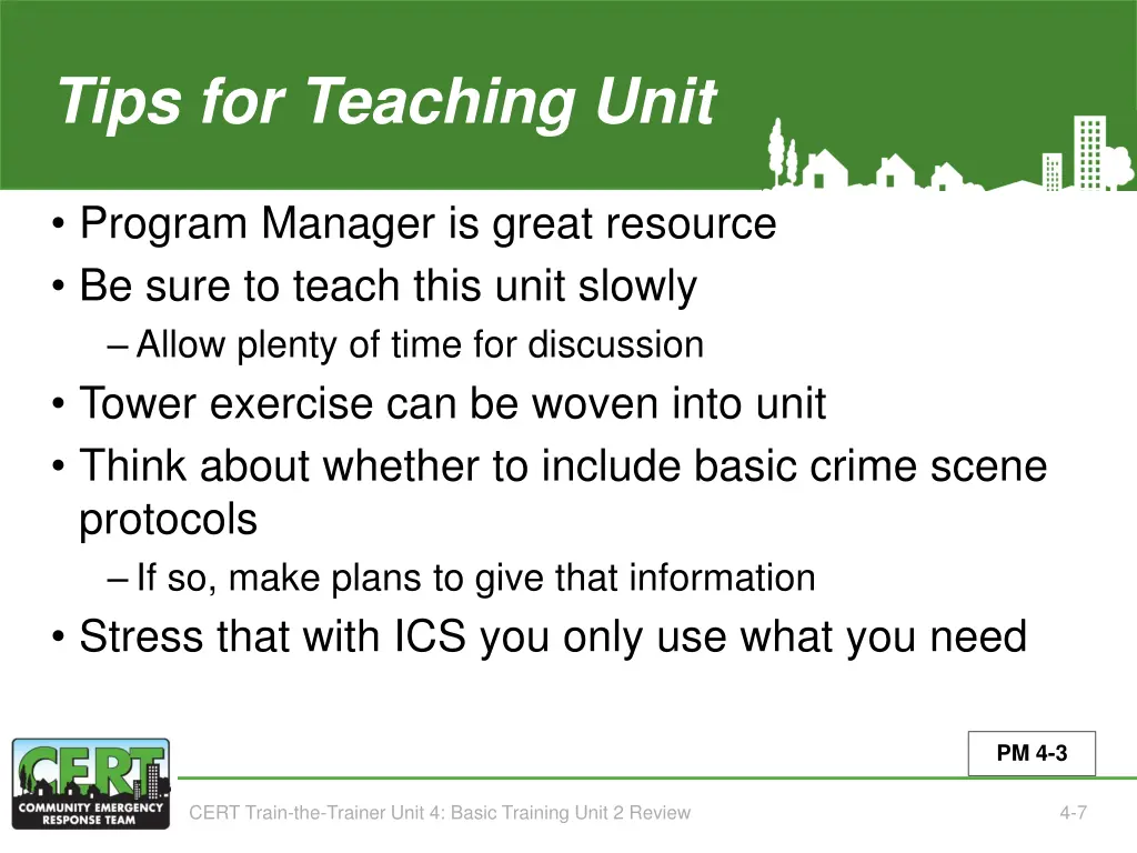 tips for teaching unit 2