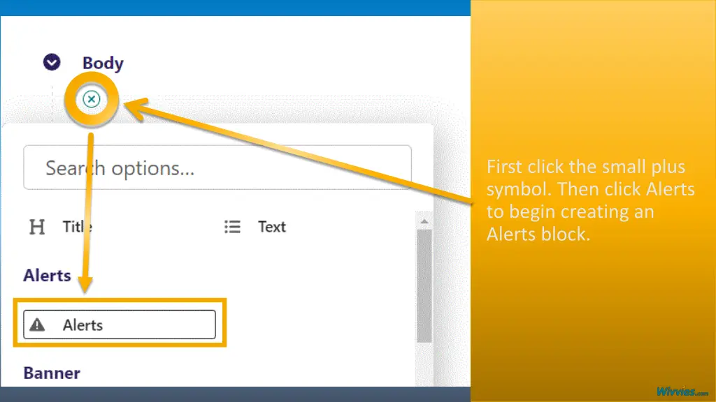 first click the small plus symbol then click