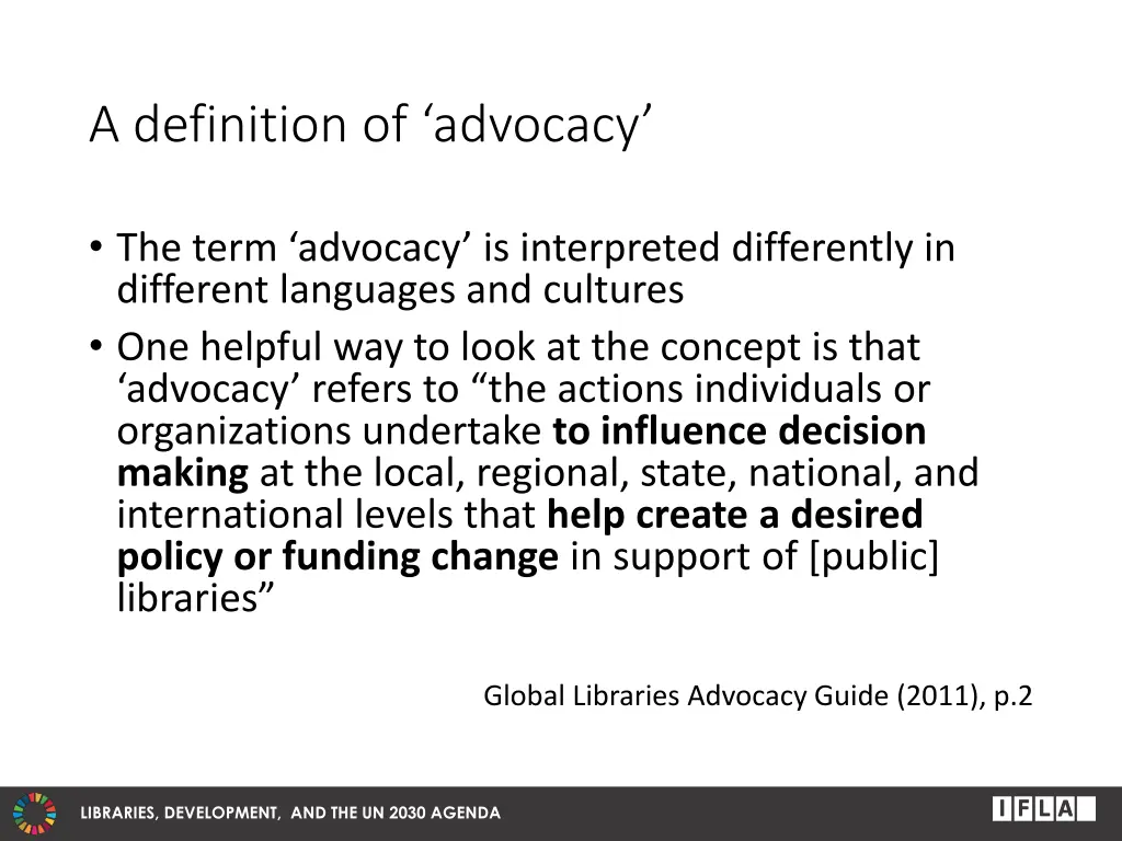 a definition of advocacy