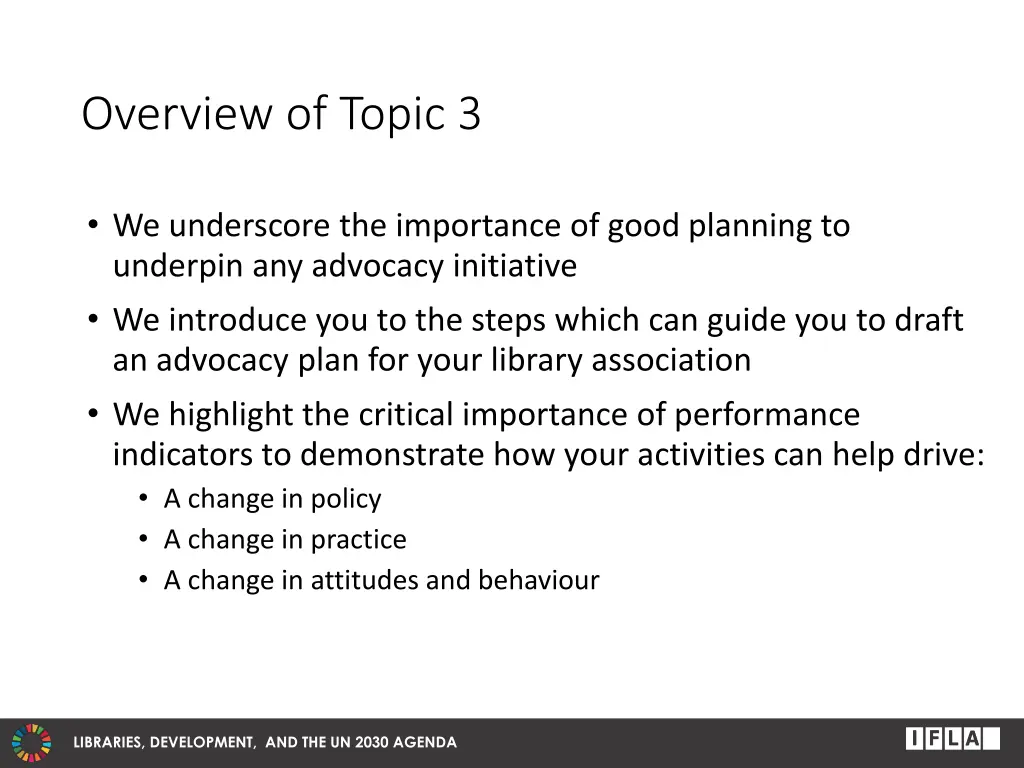 overview of topic 3