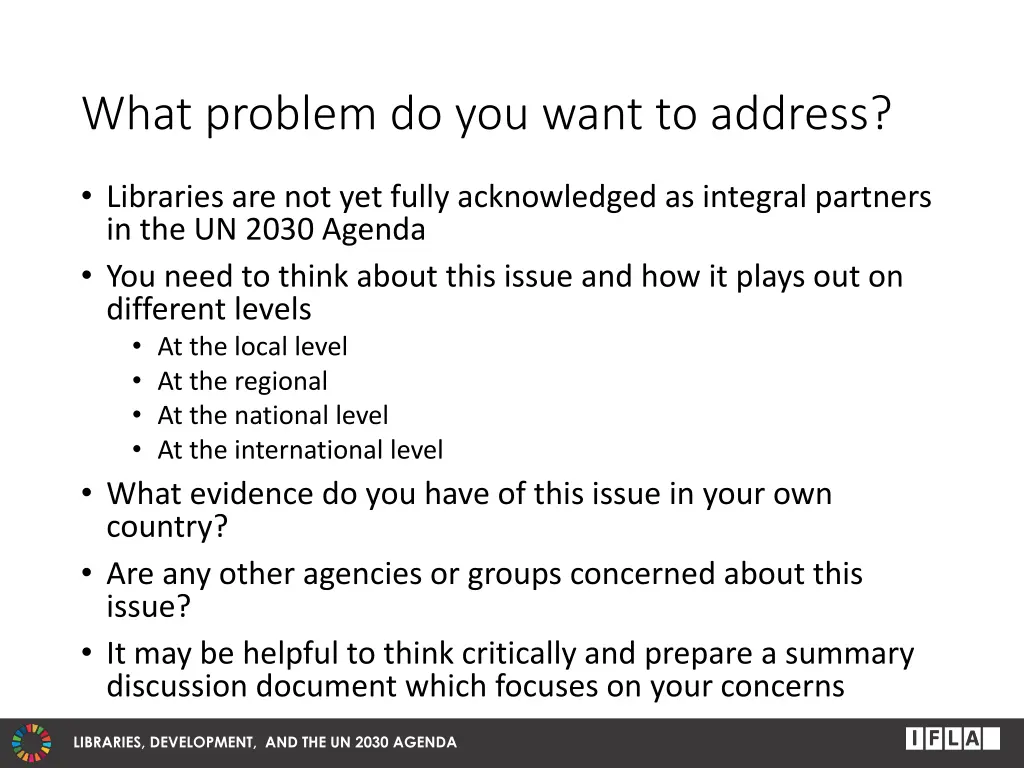 what problem do you want to address