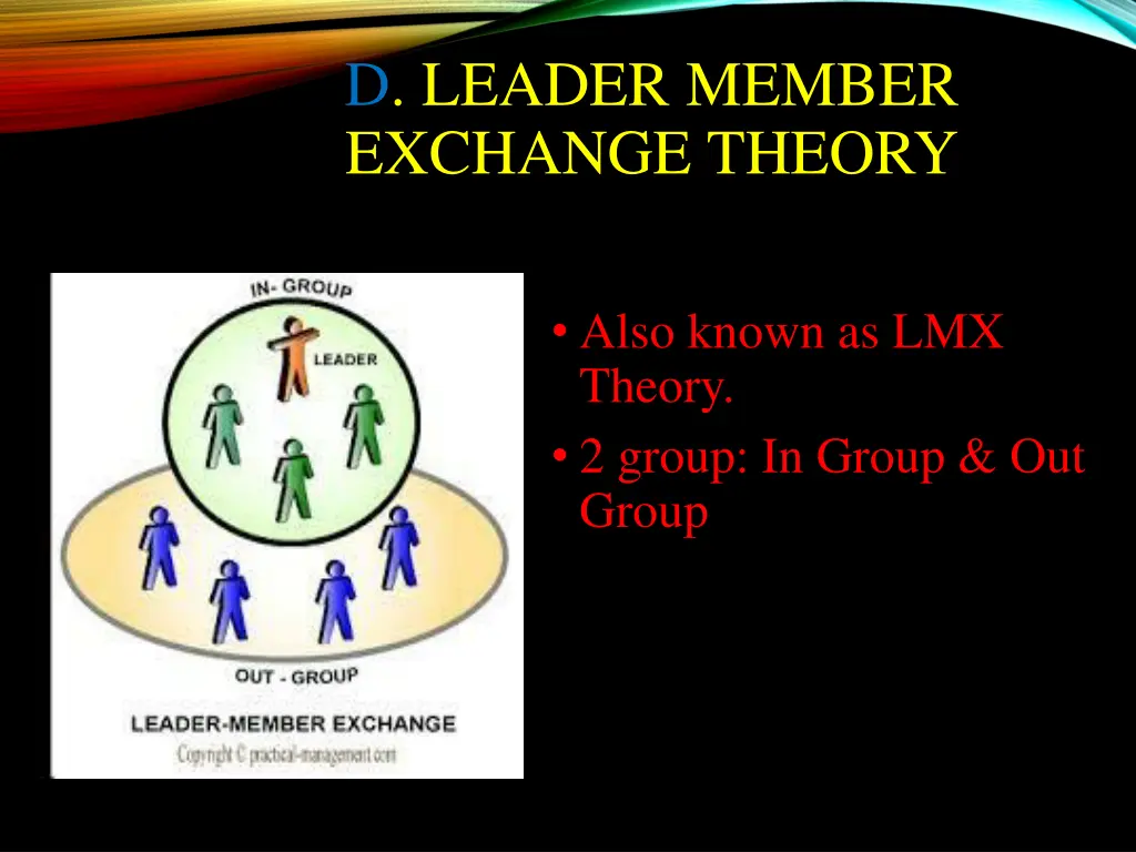d leader member exchange theory