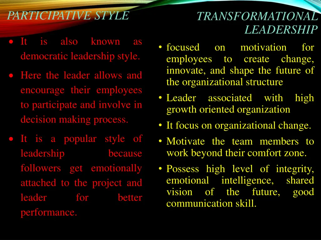 participative style