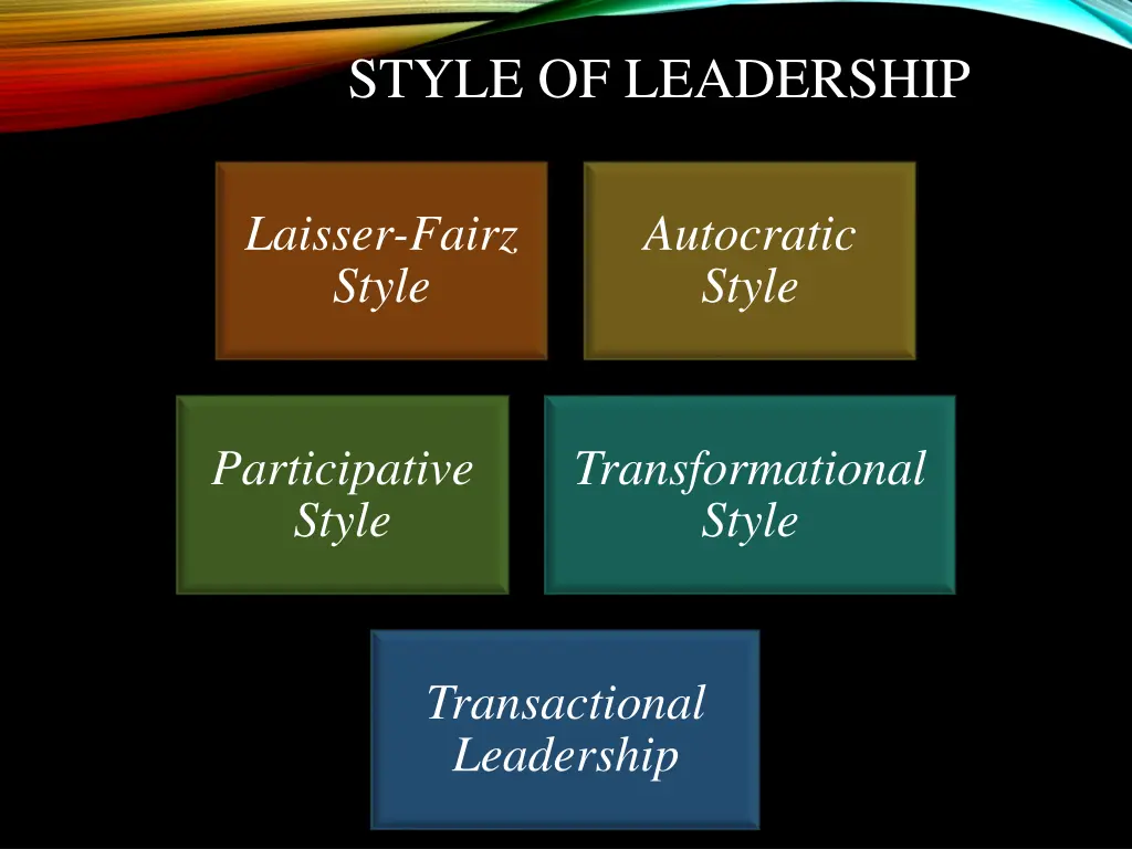 style of leadership