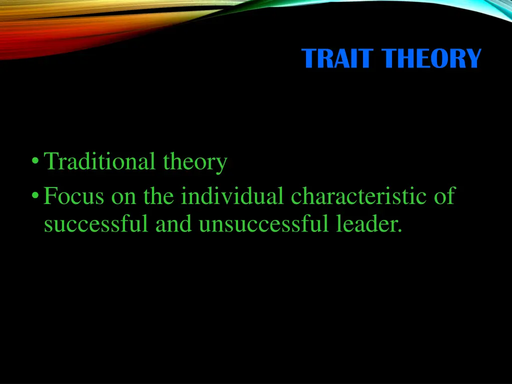 trait theory