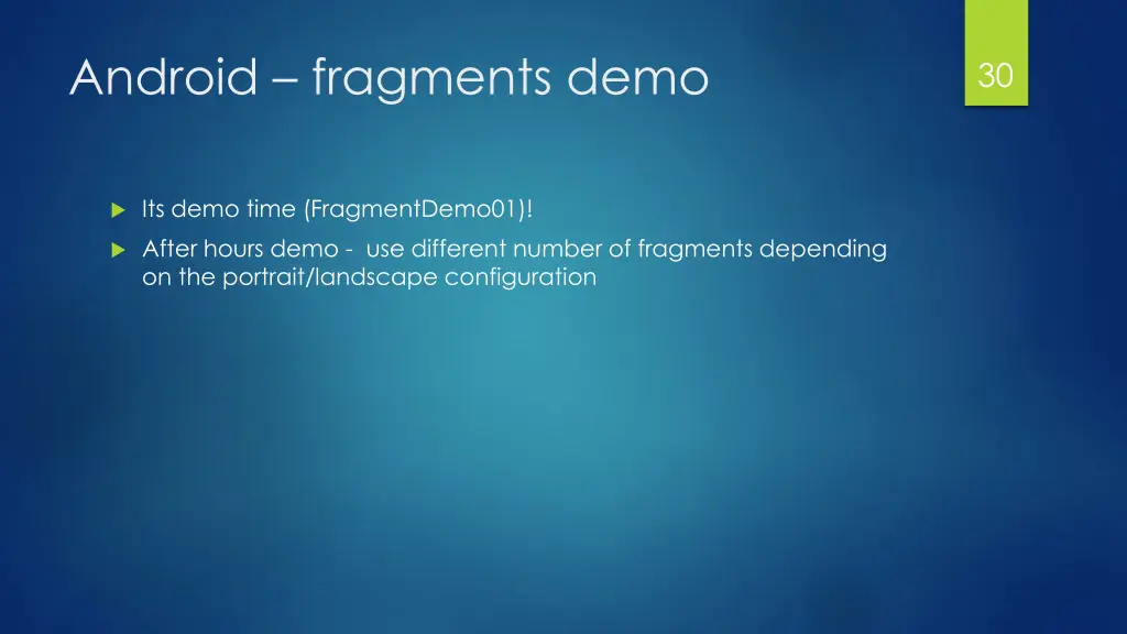 android fragments demo