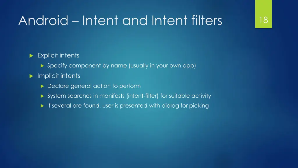 android intent and intent filters 1
