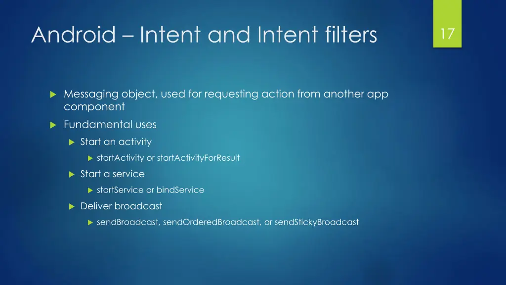 android intent and intent filters
