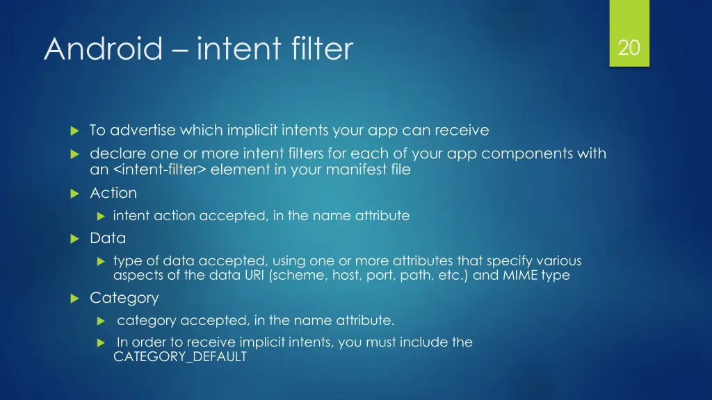 android intent filter