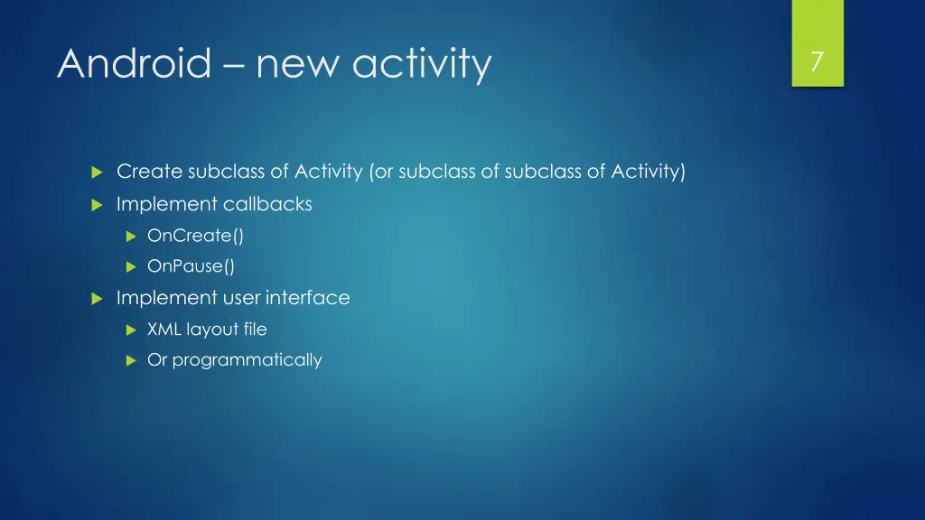 android new activity