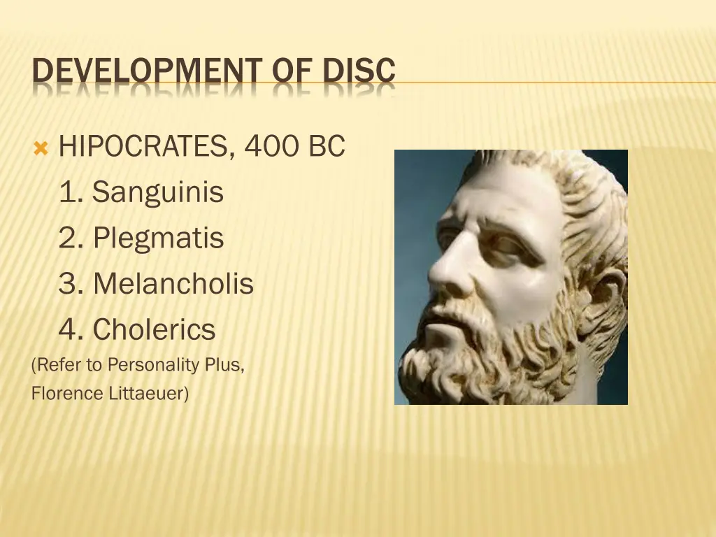 development of disc