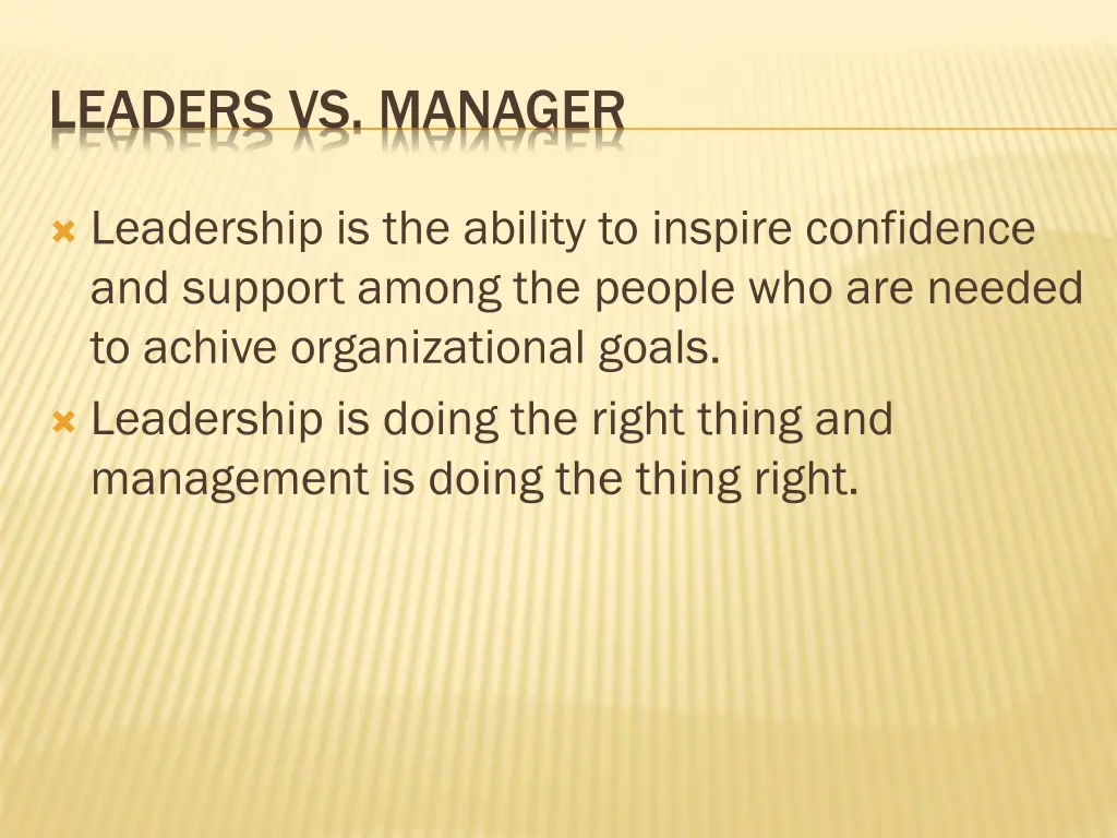 leaders vs manager