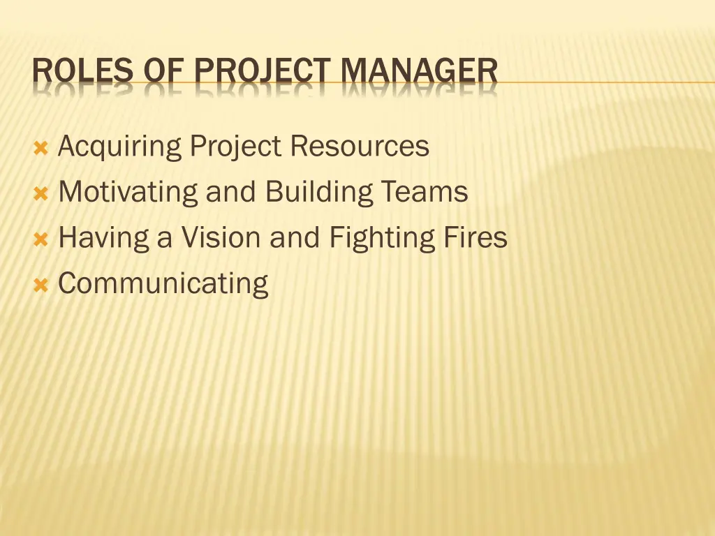 roles of project manager
