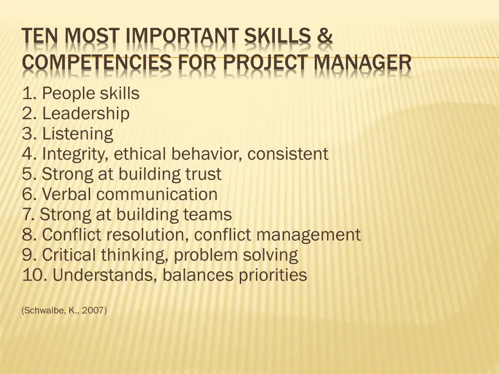 ten most important skills competencies