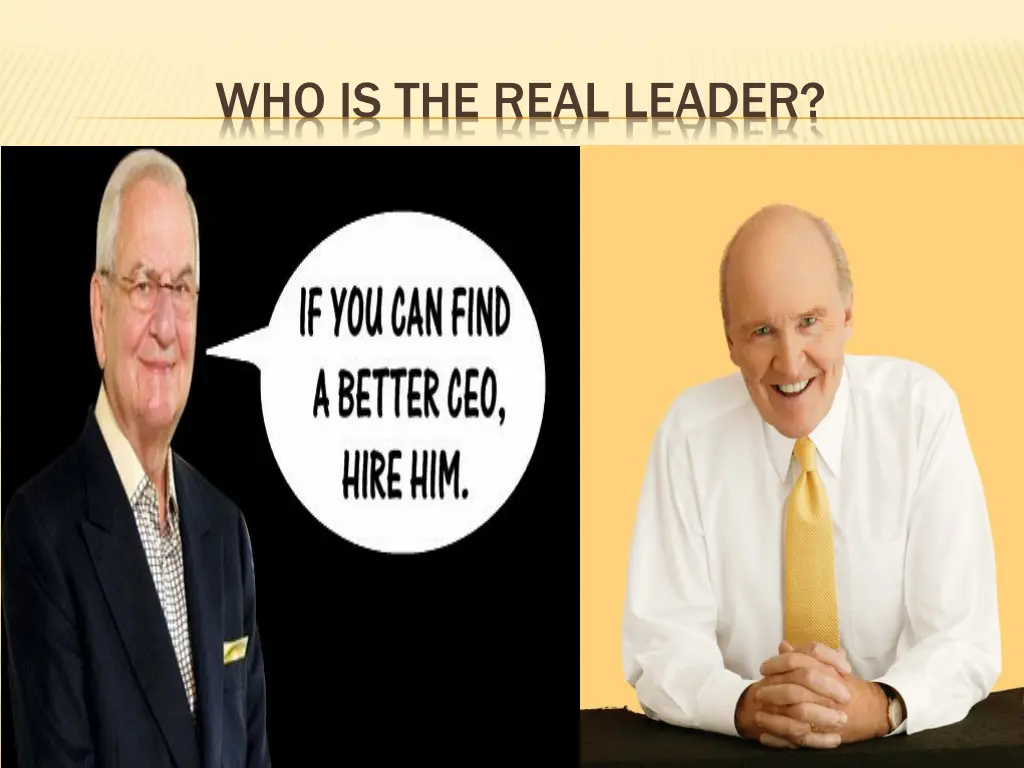 who is the real leader