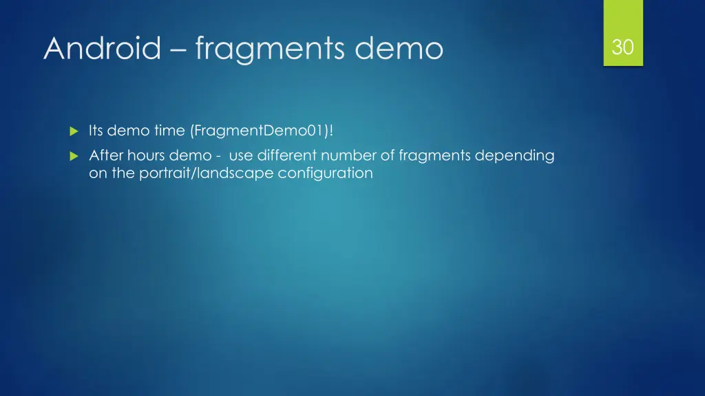 android fragments demo