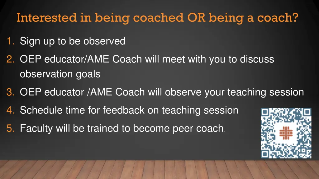 interested in being coached or being a coach