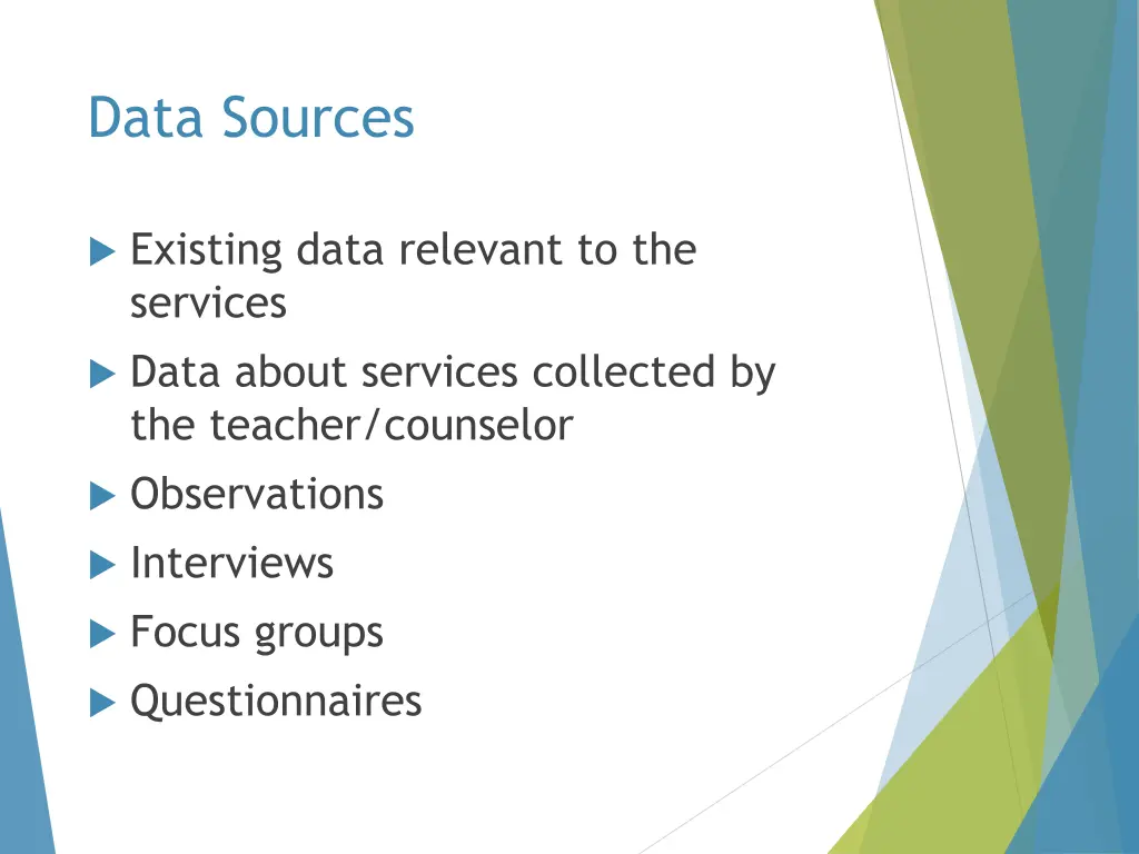 data sources