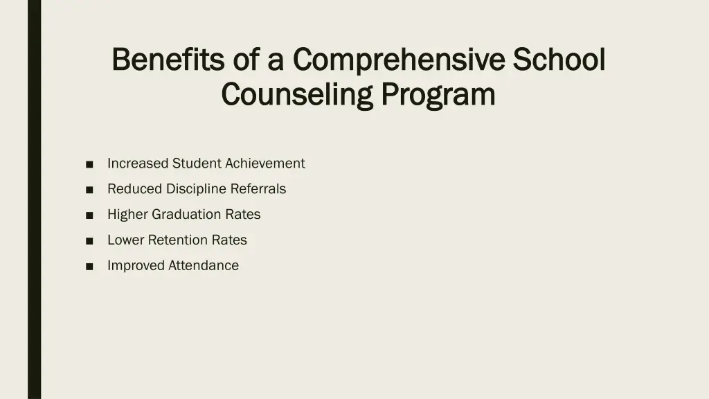 benefits of a comprehensive school benefits