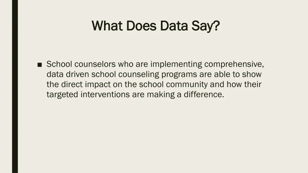 what does data say what does data say