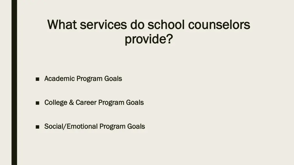 what services do school counselors what services
