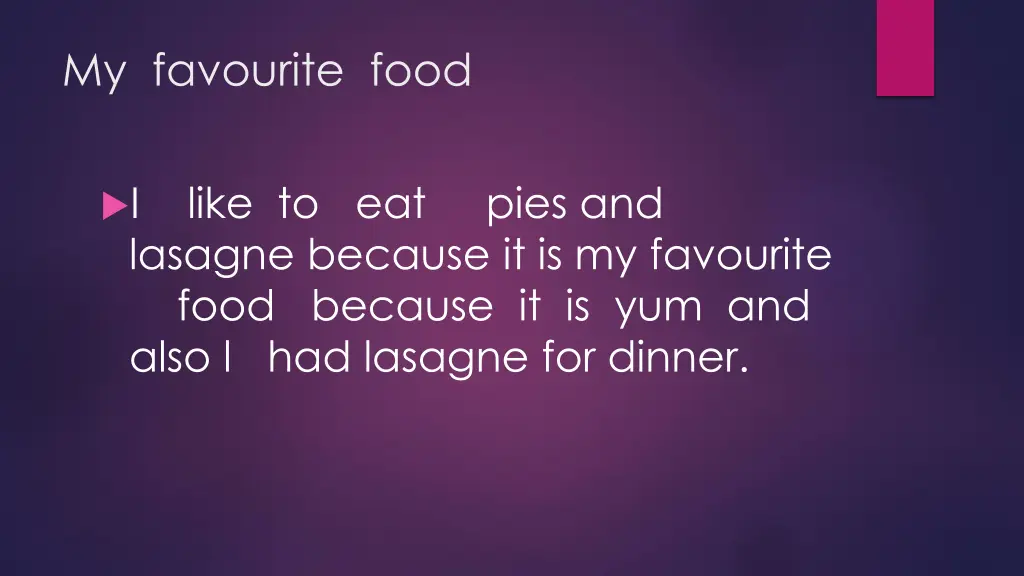 my favourite food