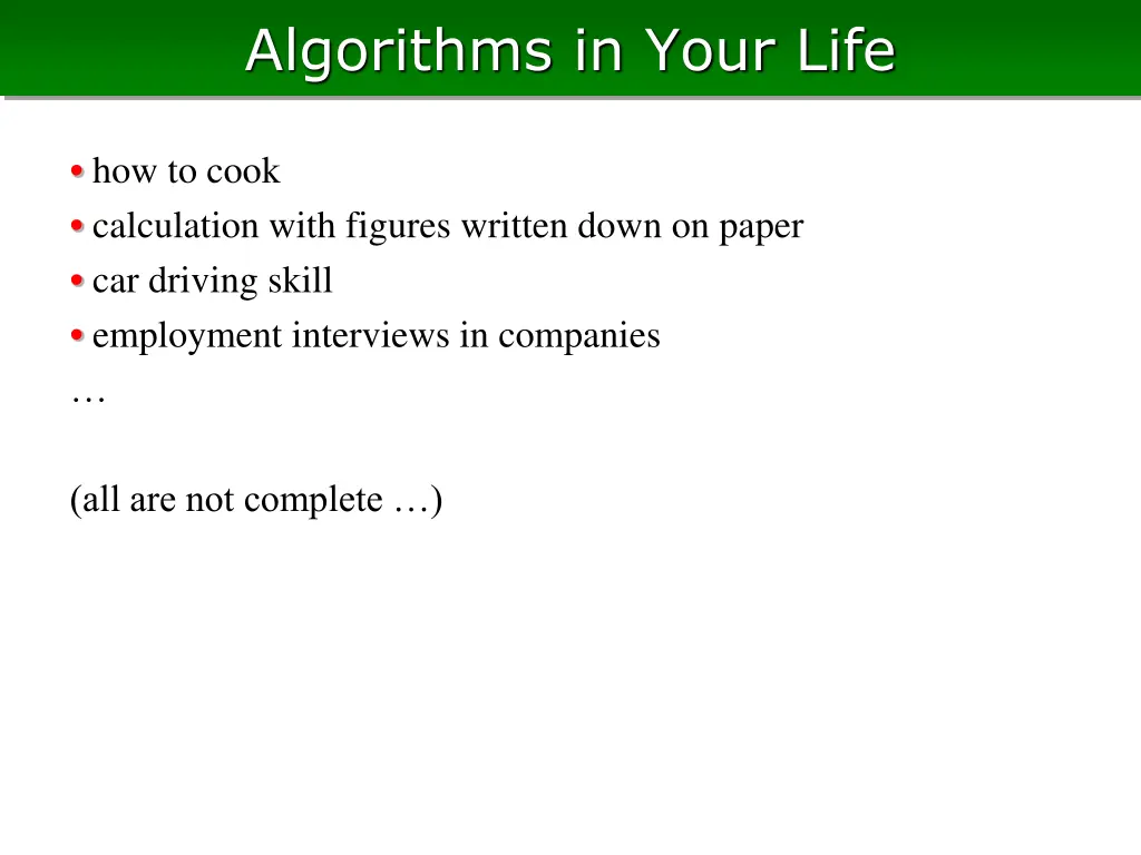 algorithms in your life