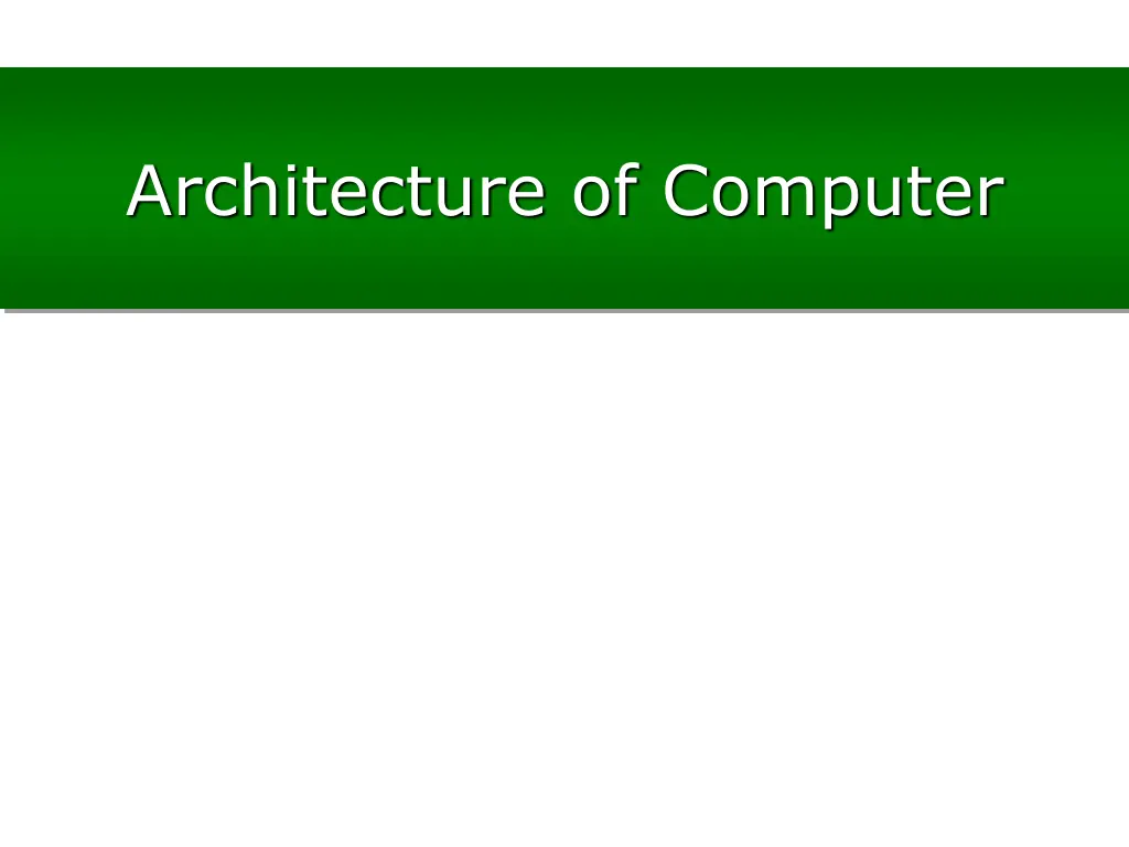 architecture of computer