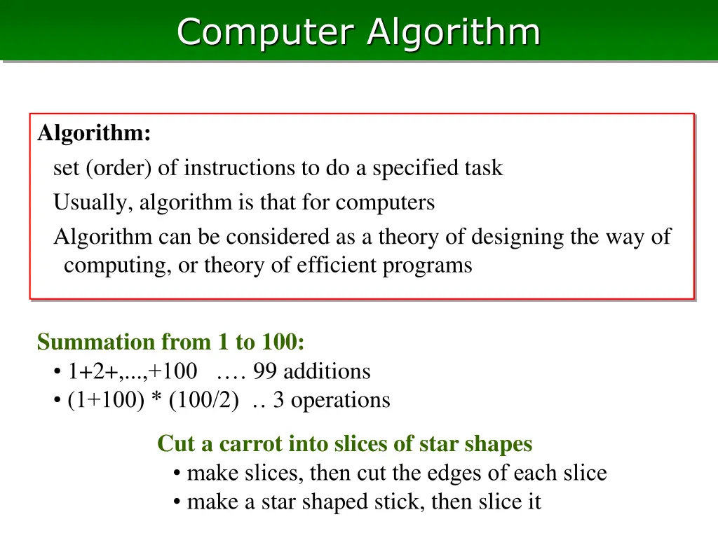 computer algorithm
