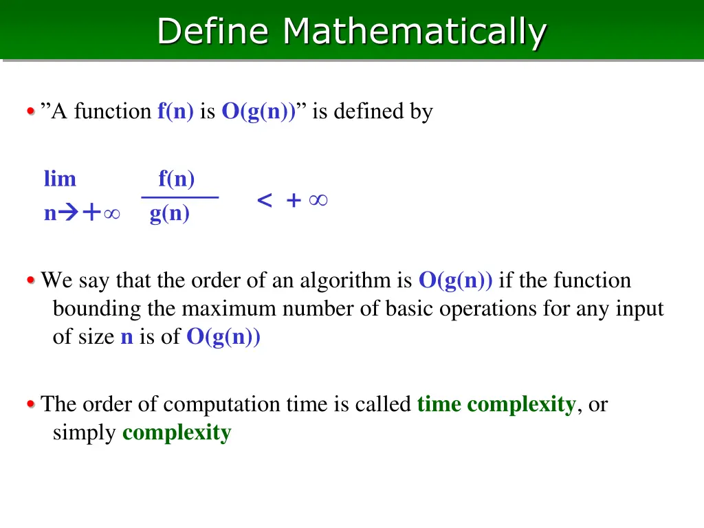 define mathematically