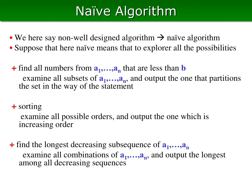 na ve algorithm