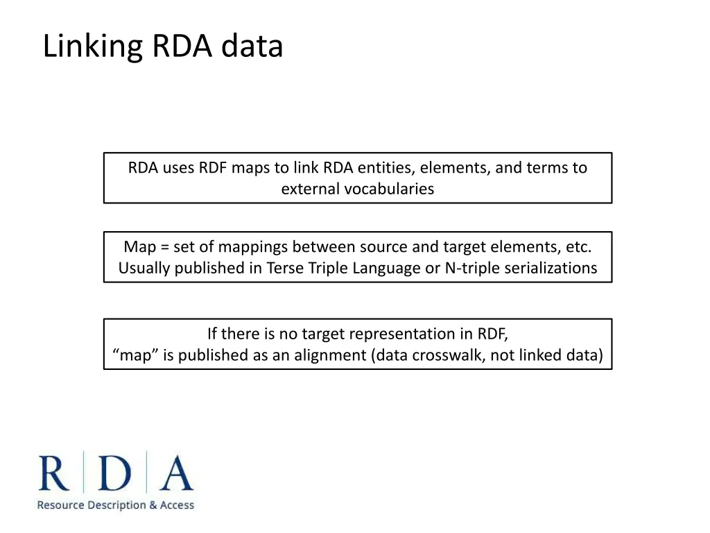 linking rda data
