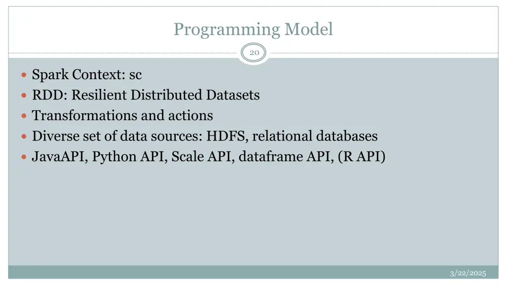 programming model
