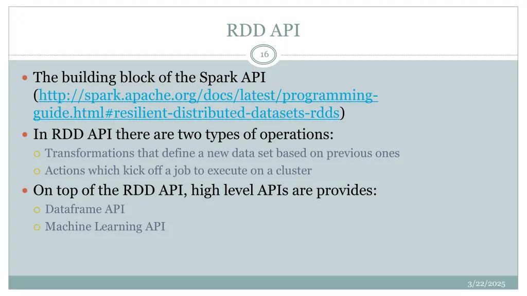 rdd api