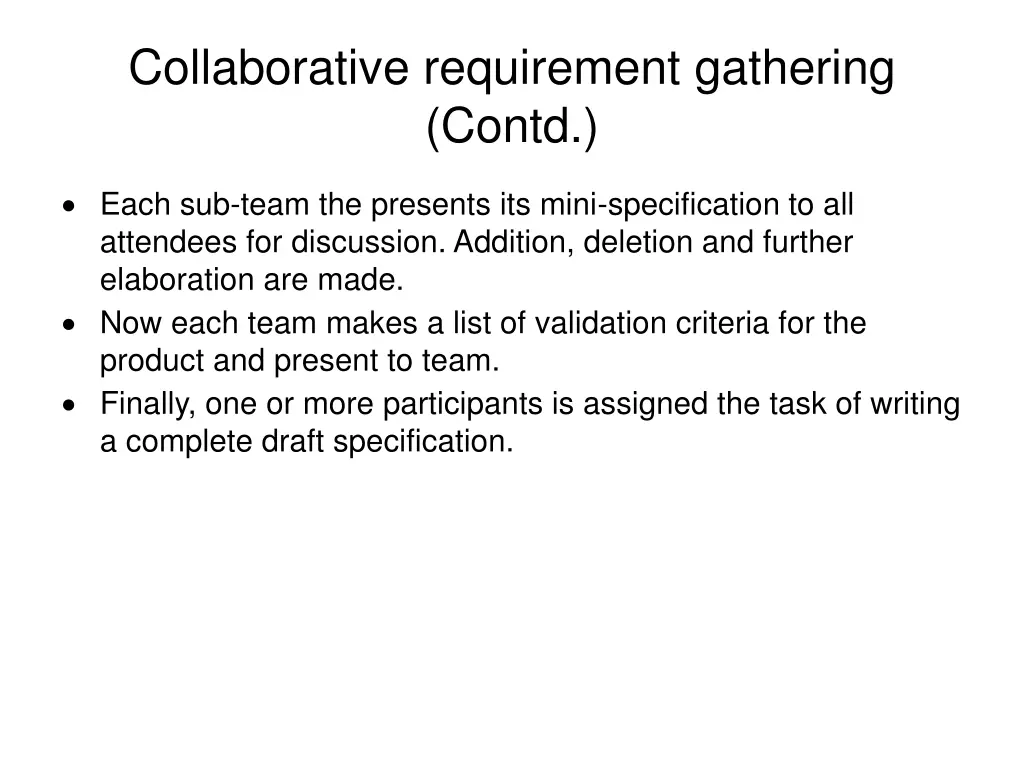 collaborative requirement gathering contd 1