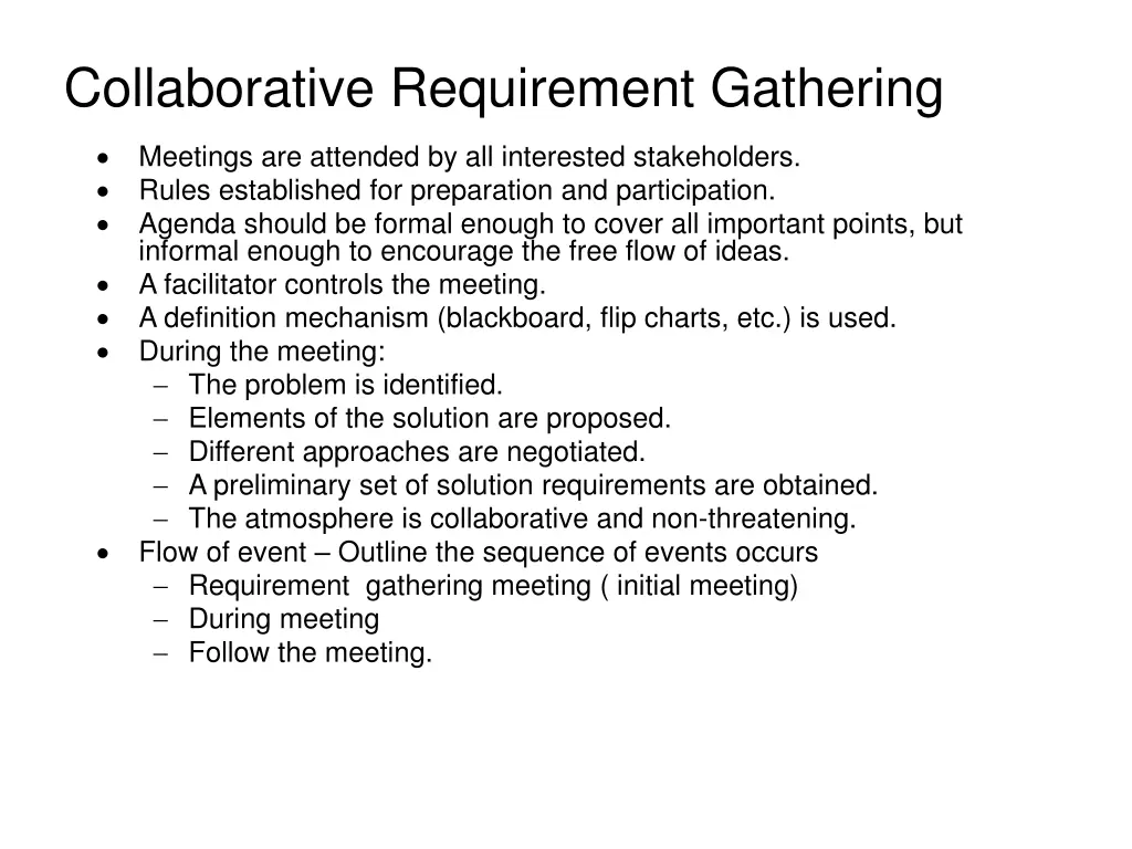 collaborative requirement gathering