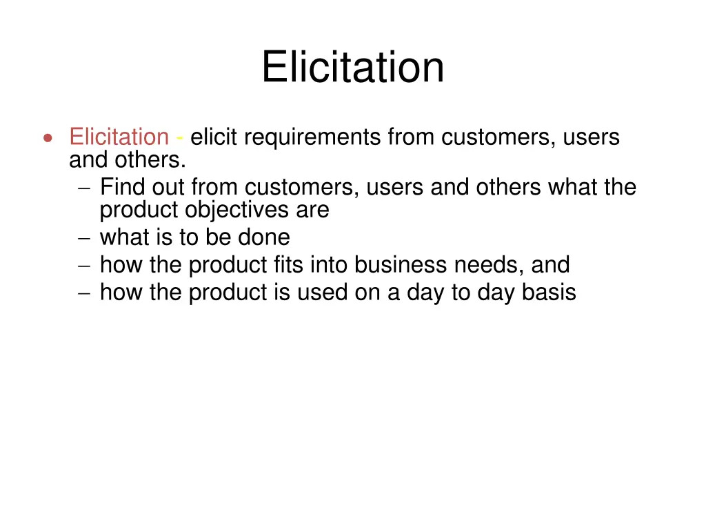 elicitation