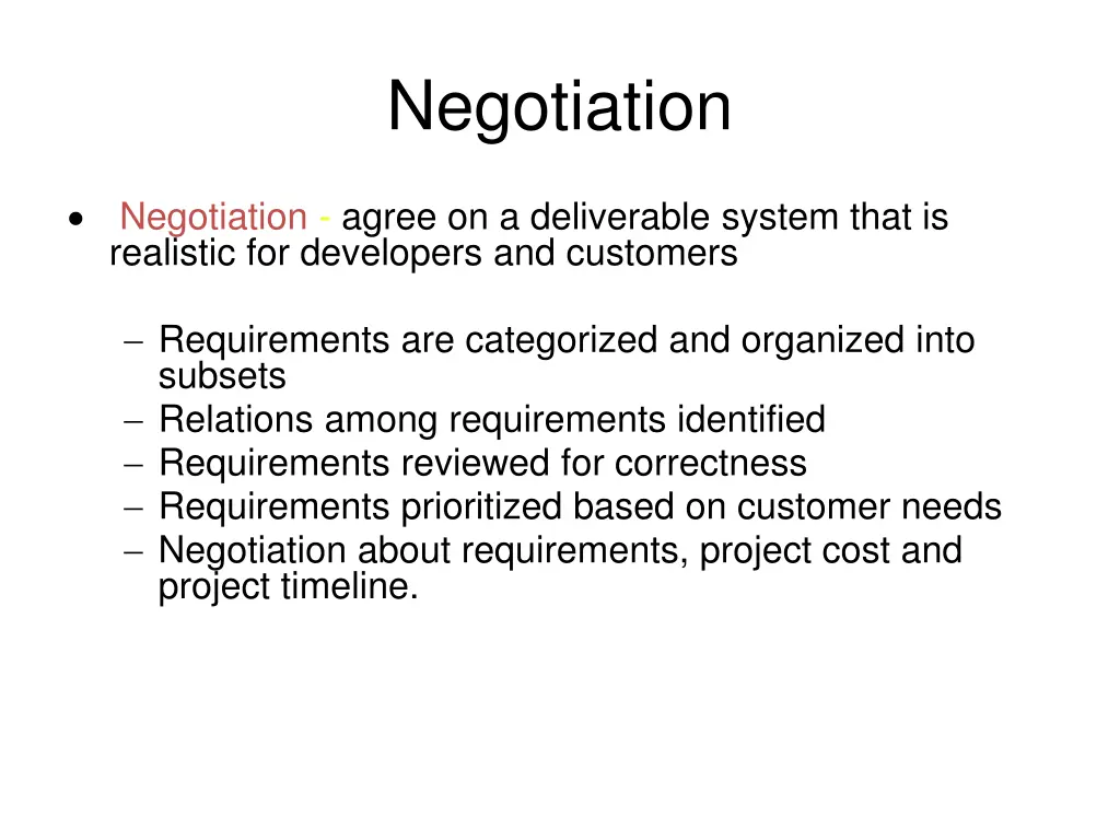 negotiation