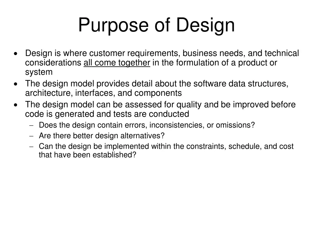 purpose of design