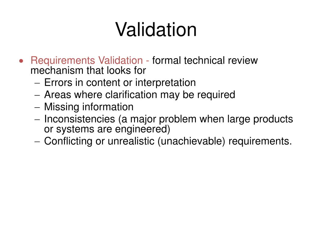 validation