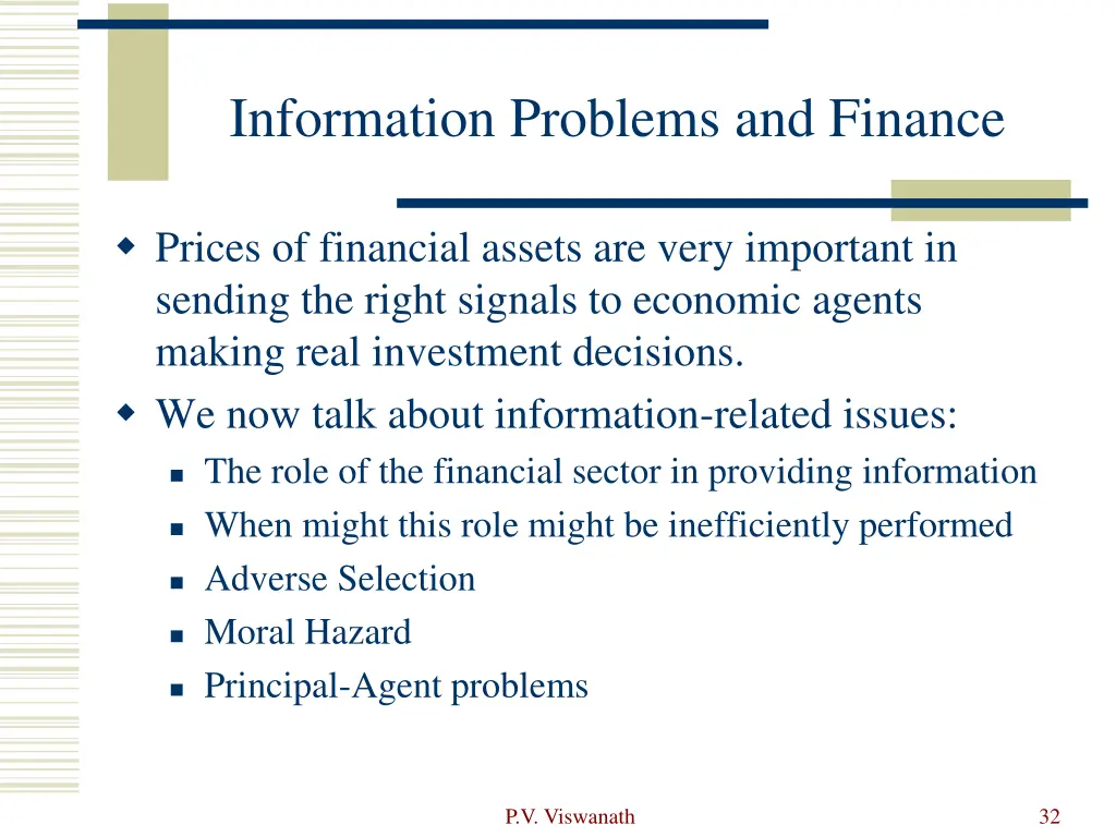 information problems and finance