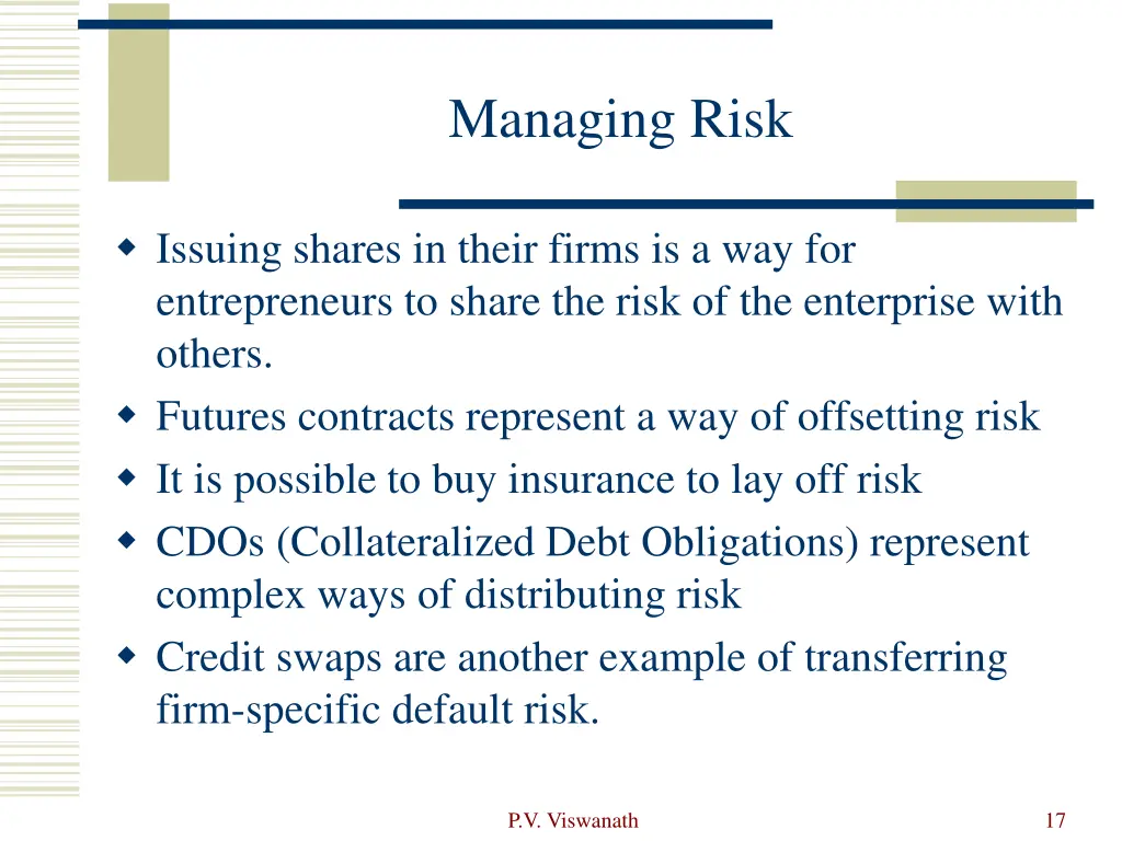 managing risk