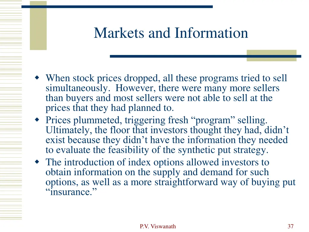 markets and information 1