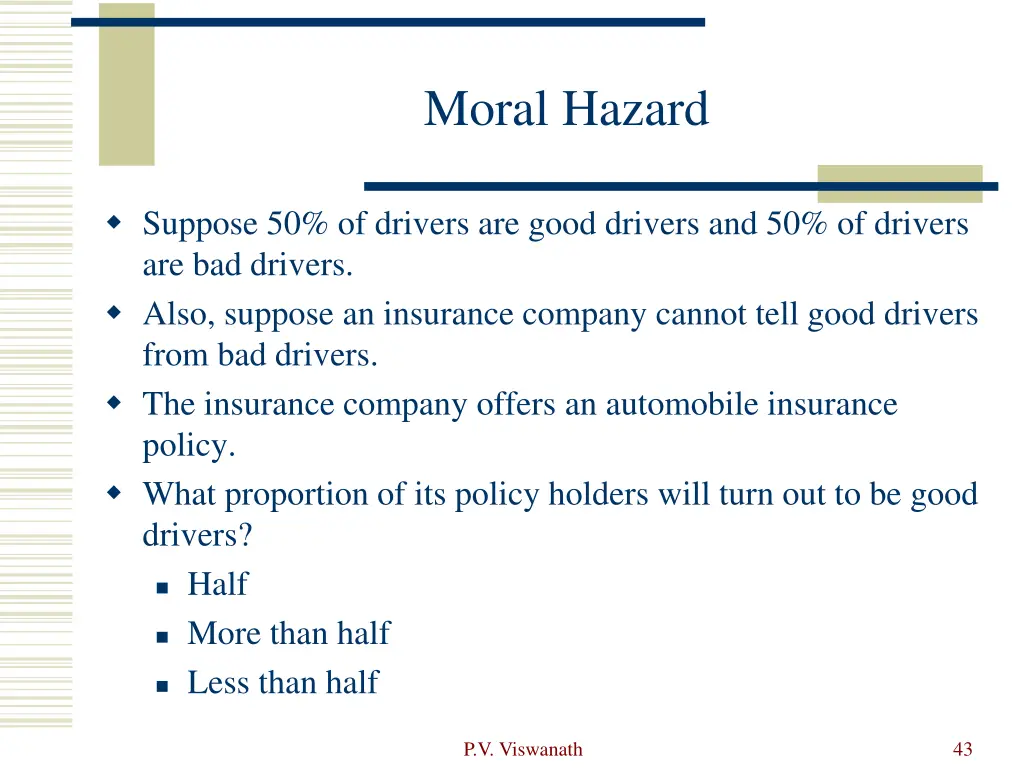 moral hazard 1