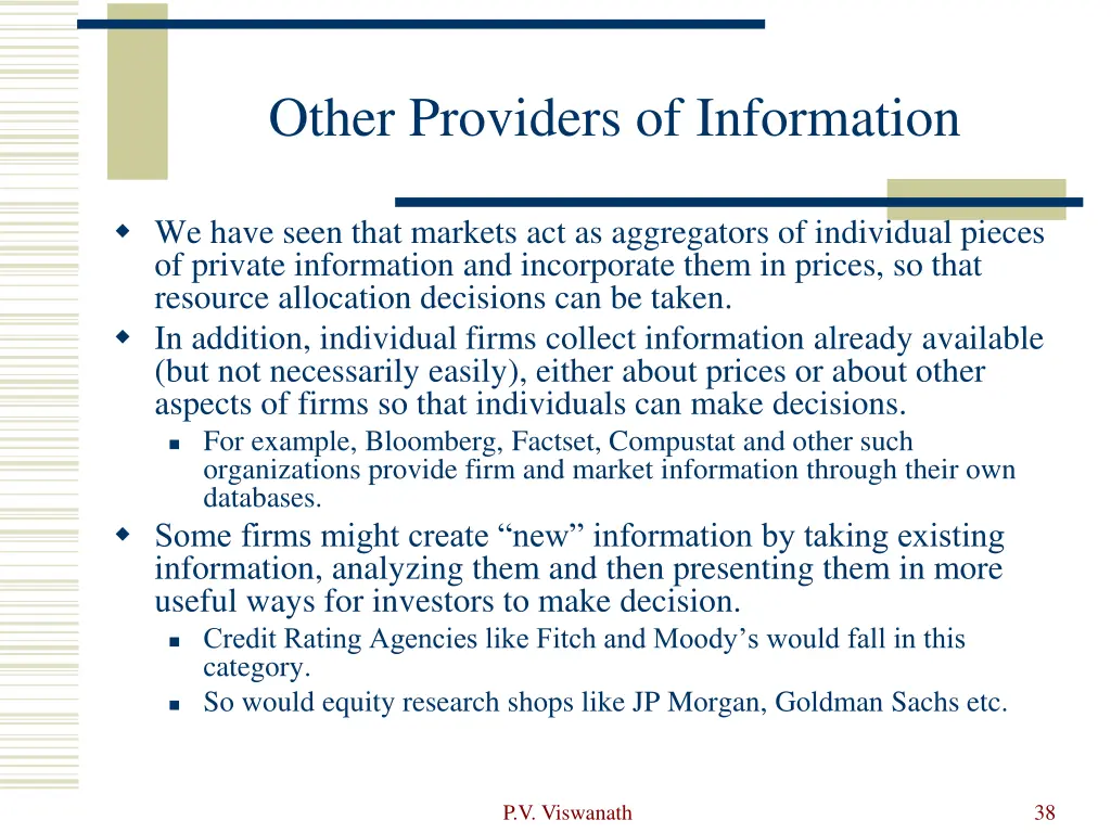 other providers of information
