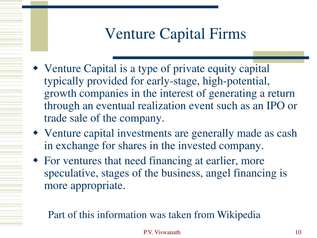 venture capital firms
