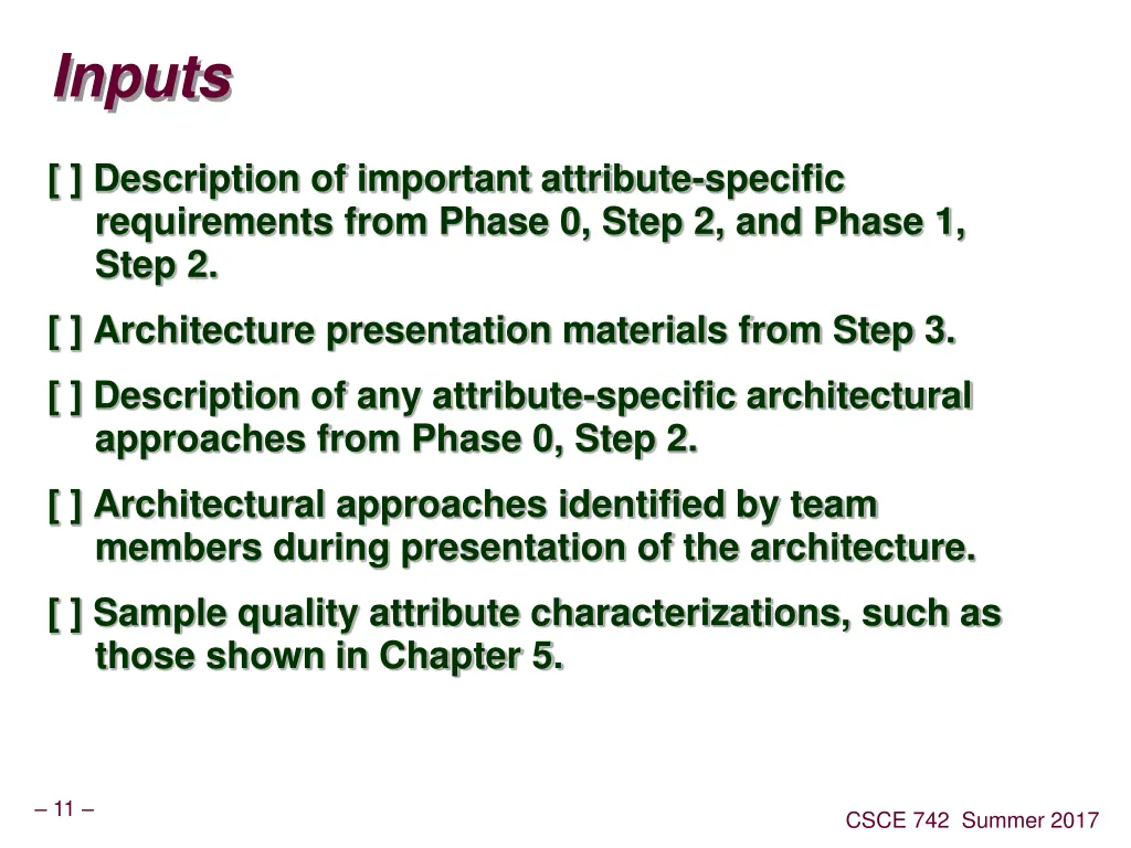 inputs 1