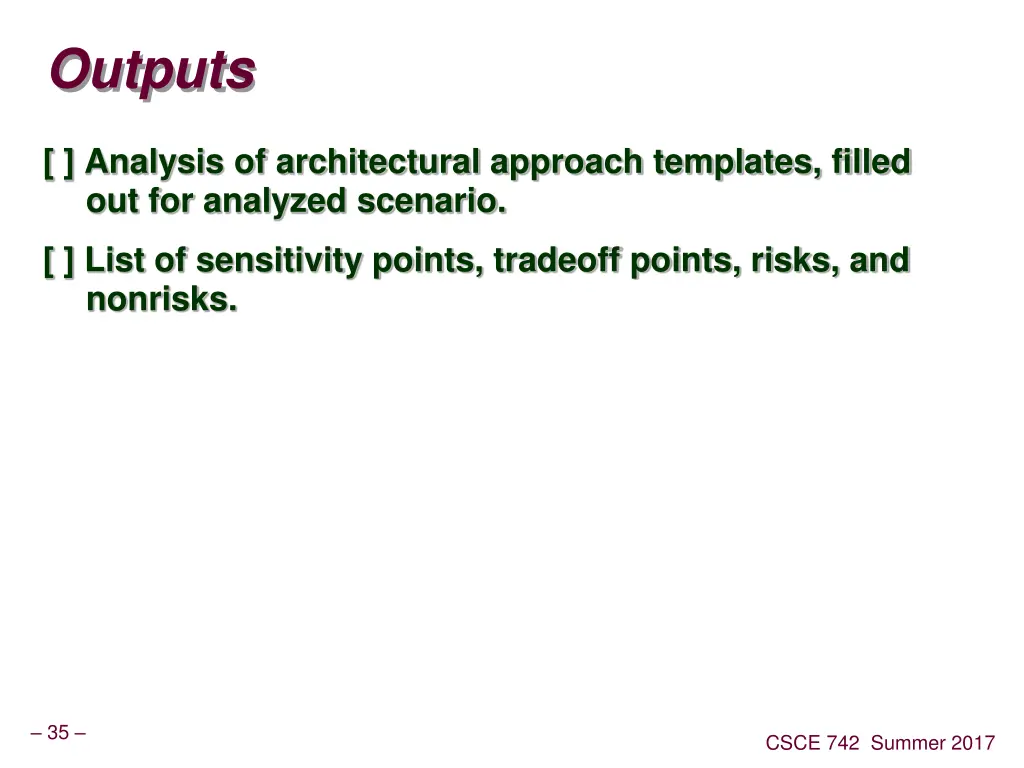 outputs 1