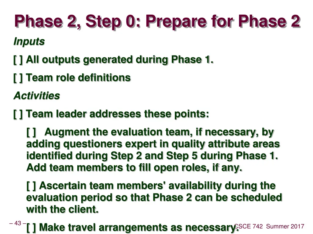 phase 2 step 0 prepare for phase 2 inputs